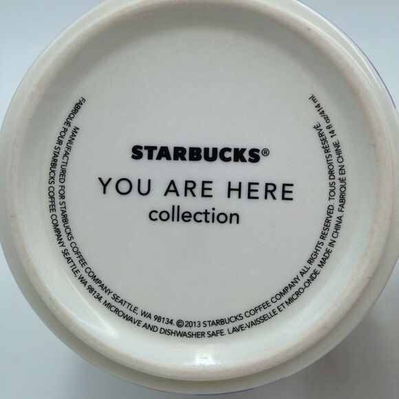 Starbucks You Are Here North Carolina Coffee Mug Cup 2013 Blue Interior - Picture 7 of 8